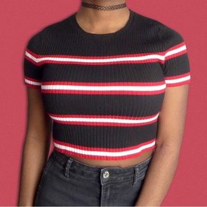 Forever 21 Striped Crop Top